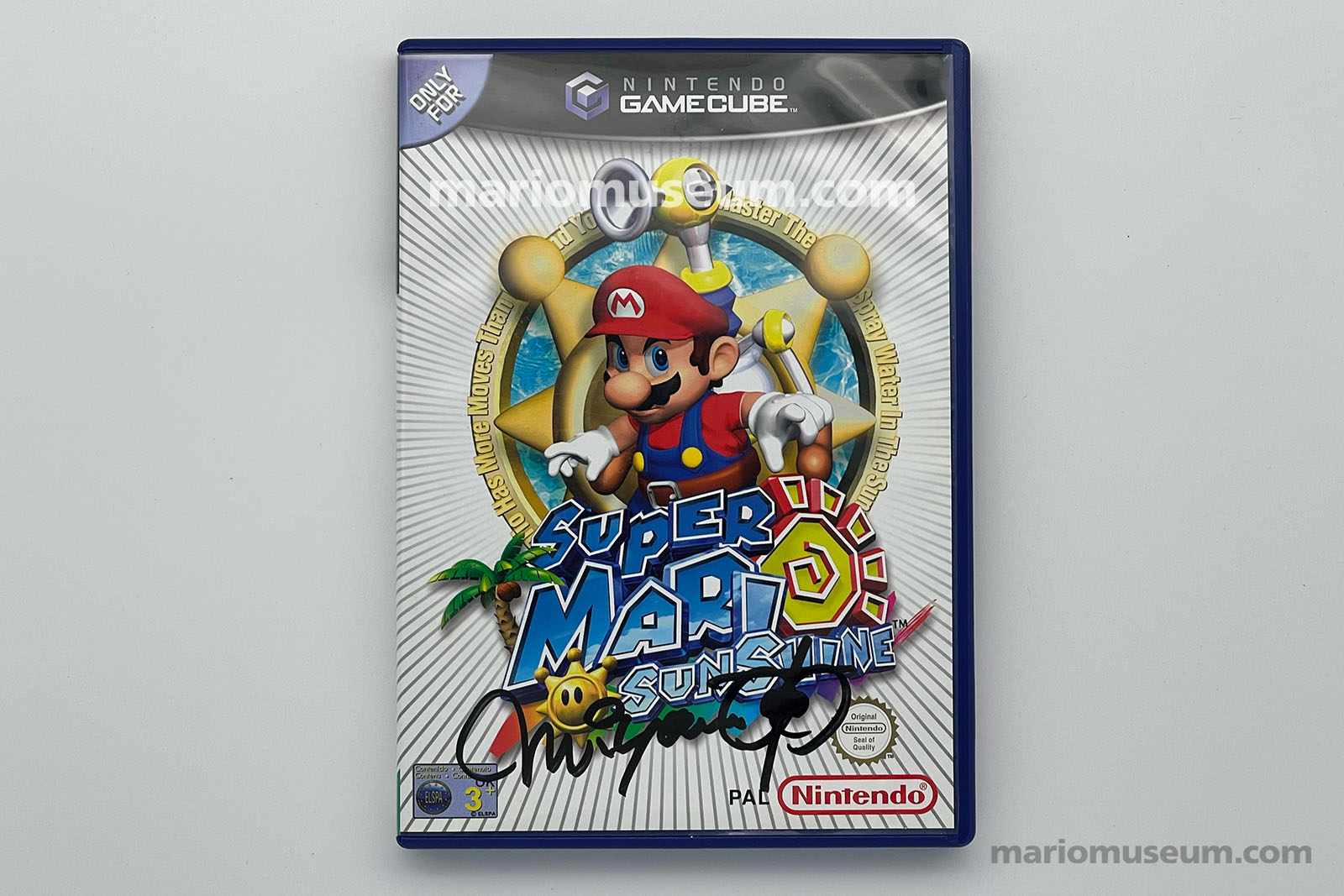 Shigeru Miyamoto signed copy of Mario Sunshine copy